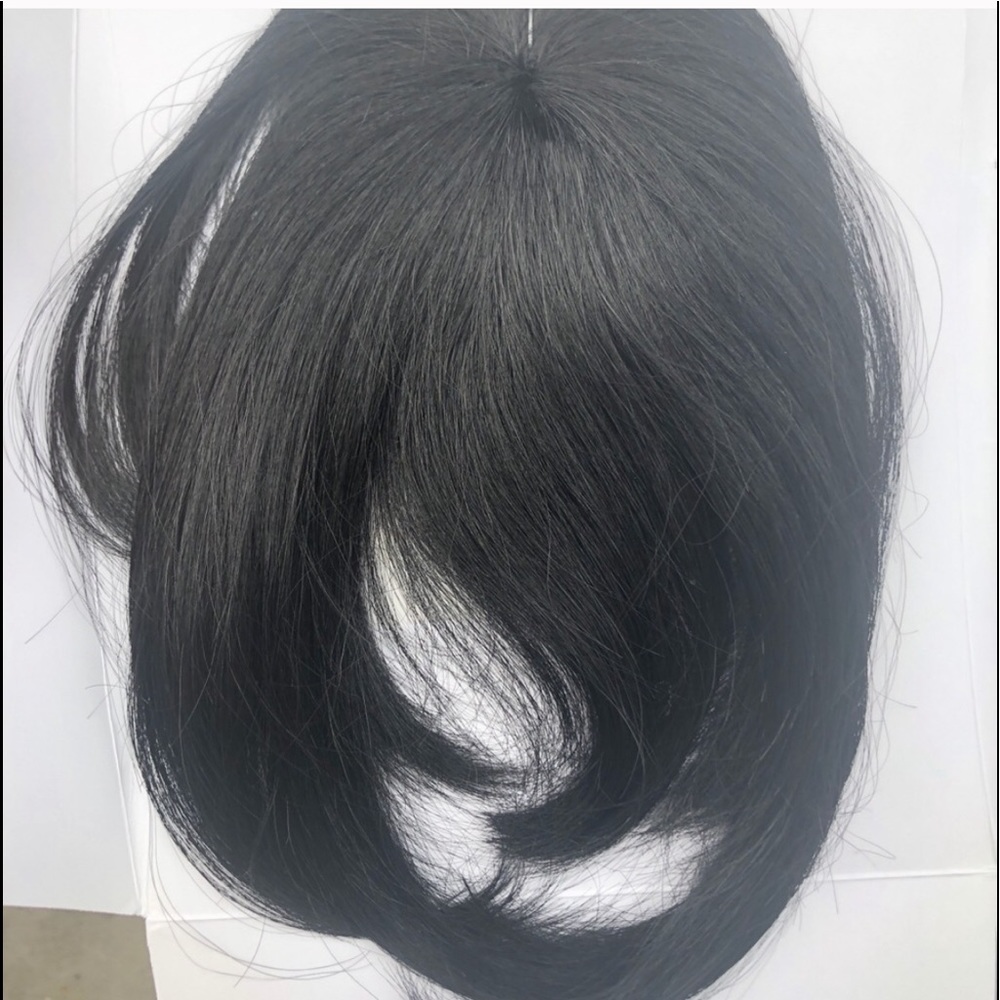 100 percent real human hair black hair topper